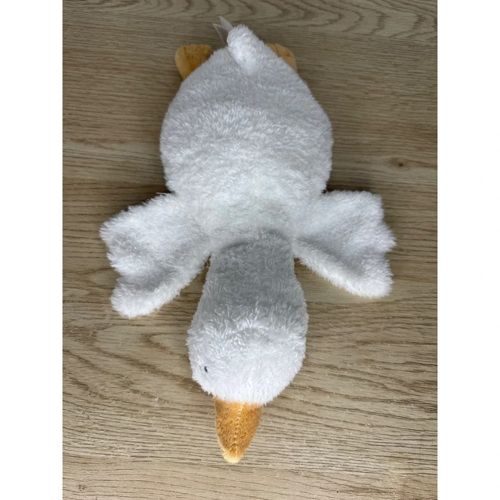 Carters White Goose Plush Stuffed Animal Orange Beak 12 Inch Lovey Stuffie Baby